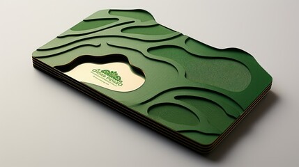 cut green business card