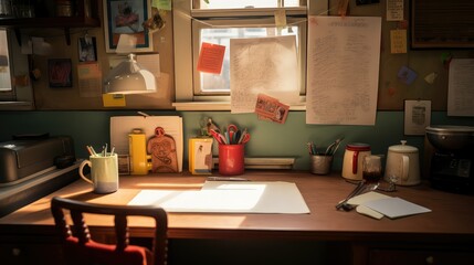 cozy kitchen desk