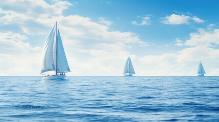 Obraz premium sailboats graphic table