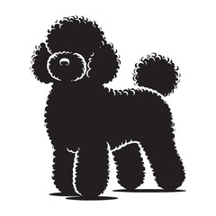 Modern Bichon Frise silhouette perfect for digital and print use - Bichon Frise illustration - minimal Bichon Frise vector - dog silhouette
