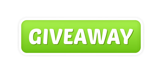 Giveaway message icon. Flat style. Vector icon.