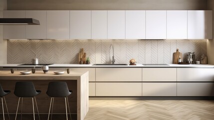 herringbone kitchen tiles