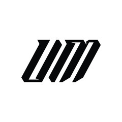 UM monogram logo design letter text name symbol monochrome logotype alphabet character simple logo