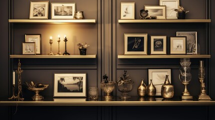 Fototapeta premium stylish picture frame gold