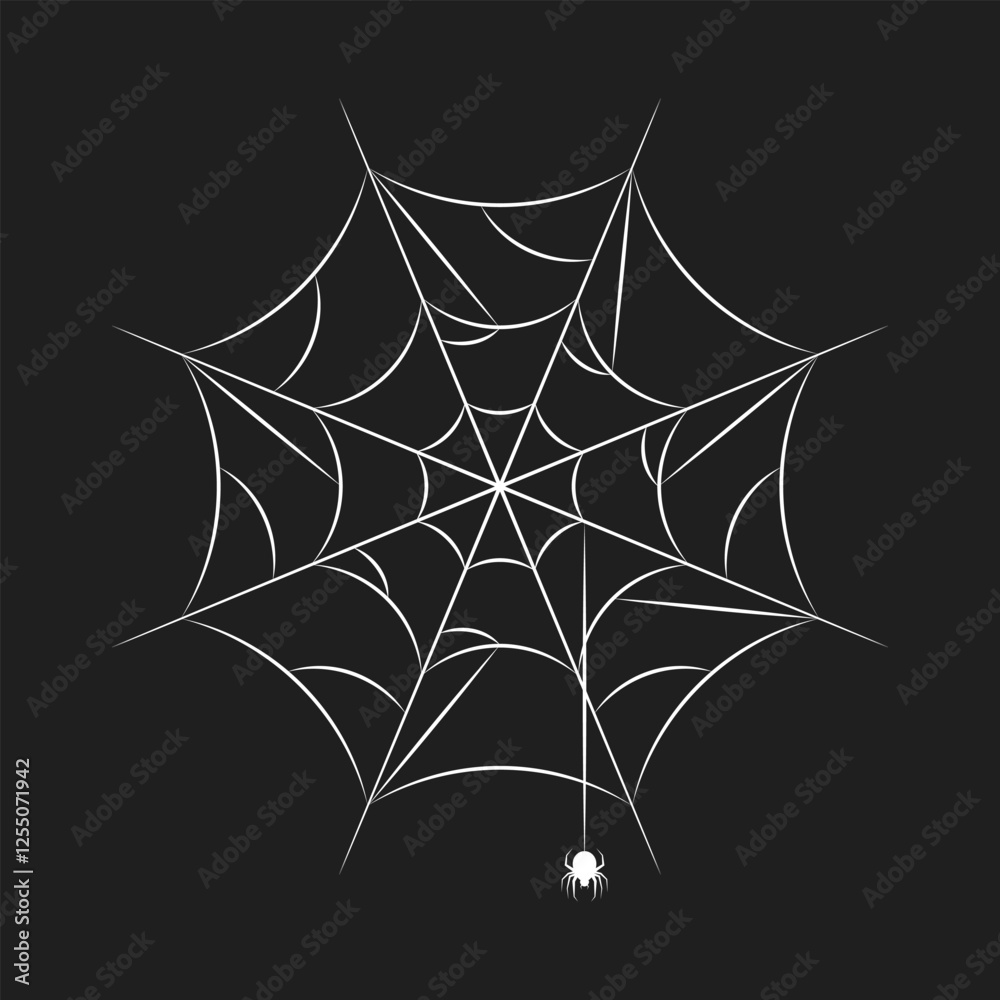 Poster web icon. spider web background. flat and linear style. vector icon.