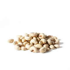 Cashew nuts isolated on white