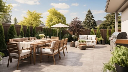 Obraz premium backyard house staging