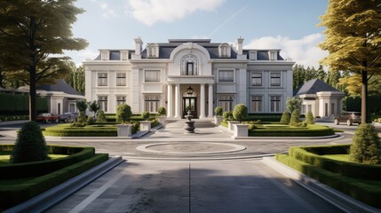 Fototapeta premium neighborhood house on street