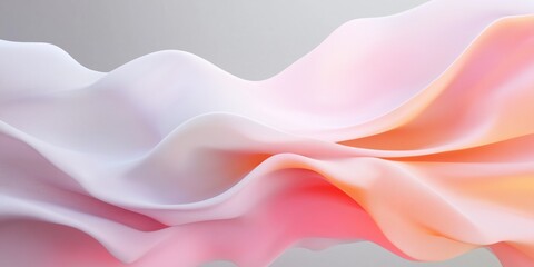 Obraz premium A white and pink fabric with a wave pattern. The fabric is made of a material that is not visible