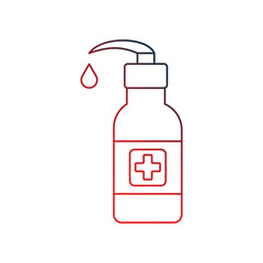 antiseptic gradient outline icon with white background vector stock illustration