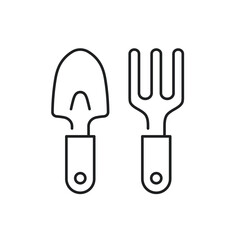 Vector Line Gardening Tools Icon
