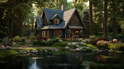 Obraz premium quaint two story house