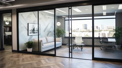 Fototapeta premium space sliding glass door