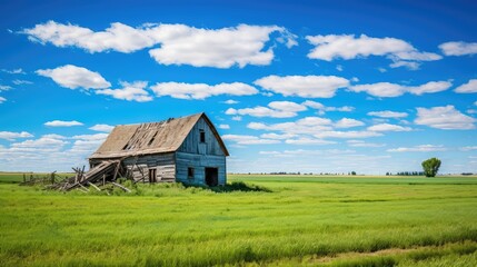 Obraz premium weathered blue barn wood