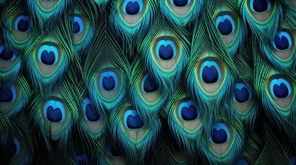 Fototapeta premium display blue peacock feather