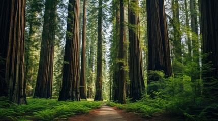 Fototapeta premium towering redwood trees