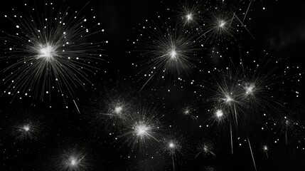 Fototapeta premium contrast black and white fireworks