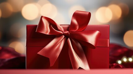 gift red ribbon bow