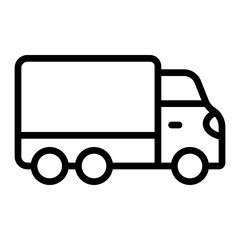 Truck Vector Line Icon Design