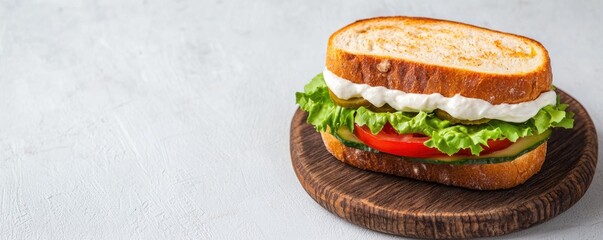 Delicious sandwich preparation kitchen food photography bright setting close-up culinary experience