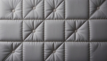Fototapeta premium Soft quilted fabric texture with raised squares and smooth stitching