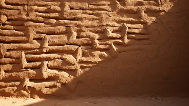 mud old adobe wall