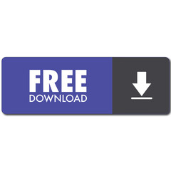 Free Download Button  Clear and Simple Design Isolated on White Background