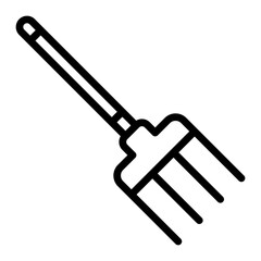 Pitchfork Vector Line Icon Design