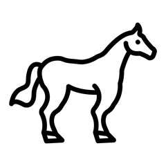 Horse Vector Line Icon Design