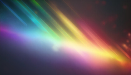 Rainbow colorful pastel light prism effect, beautiful background. Hologram reflection, crystal flare leak shadow overlay. Abstract blurred iridescent light backdrop.
