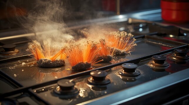 grease steel wool kitchen