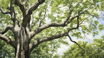 Obraz premium branches tree white