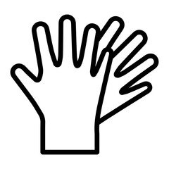 Obraz premium Gloves Vector Line Icon Design
