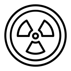 Radioactivity Vector Line Icon Design