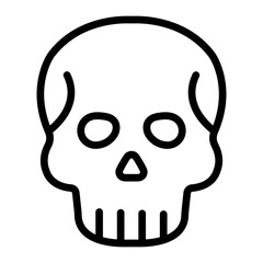 Skull Vector Line Icon Design