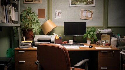 Fototapeta premium computer office cubical