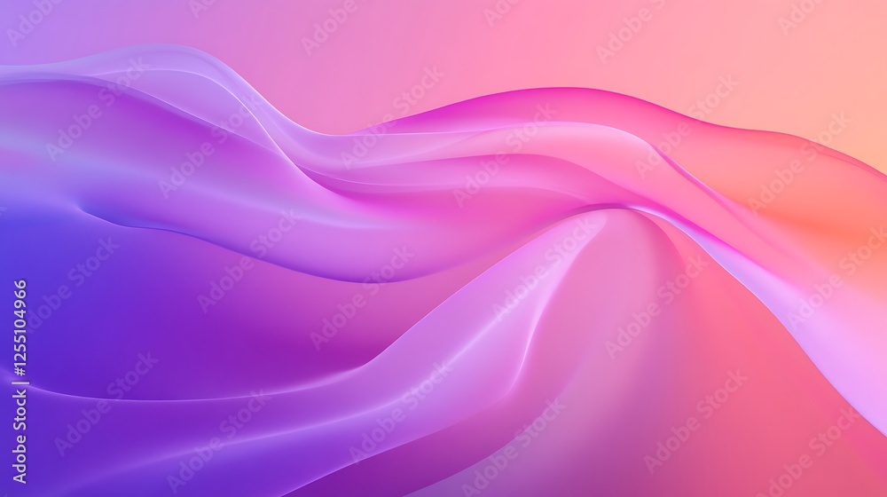 Poster abstract flowing fabric, vibrant colors, smooth gradient. possible use background design, wallpaper