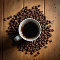 Naklejka premium cup of coffee,generation ai