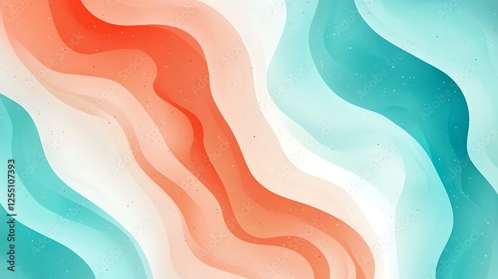 Aufkleber Abstract colorful wavy layered background. Possible use for website or graphic design