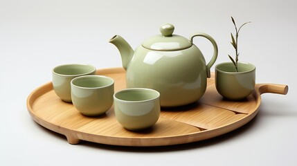 sage green tea pot