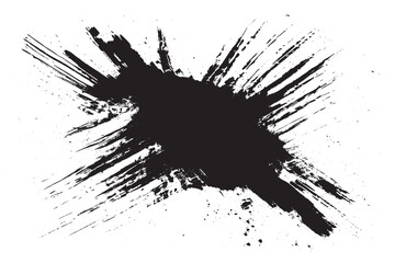    Bold Abstract Brushstroke, Centrally Positioned with a Subtle Tilt