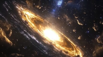 Fototapeta premium A colossal cosmic black hole