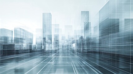 Fototapeta premium Futuristic Cityscape: A Vision of Modern Urban Design