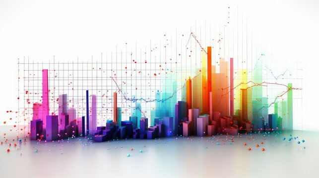 colorful data isolated on white