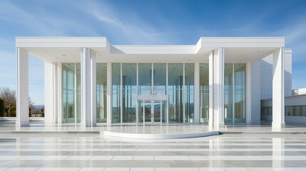 Fototapeta premium sleek white pillars