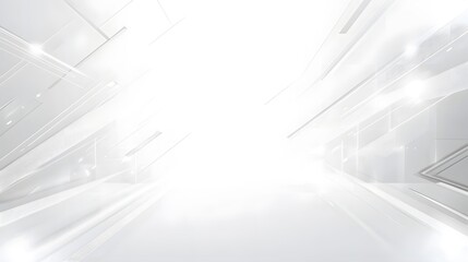 Futuristic architecture showcases bright white and gray abstract design