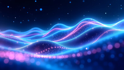 Fototapeta premium Abstract Digital Waves Background