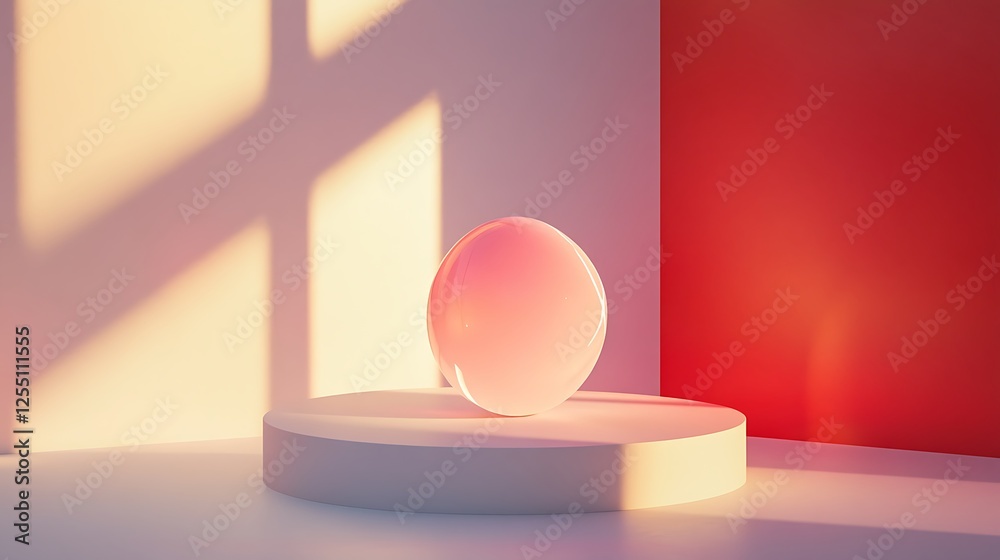 Aufkleber abstract geometric display of soft pastel colors