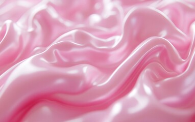 Obraz premium Abstract pink silk fabric waves background.
