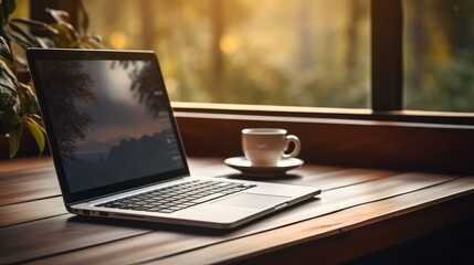 Fototapeta premium typing coffee keyboard